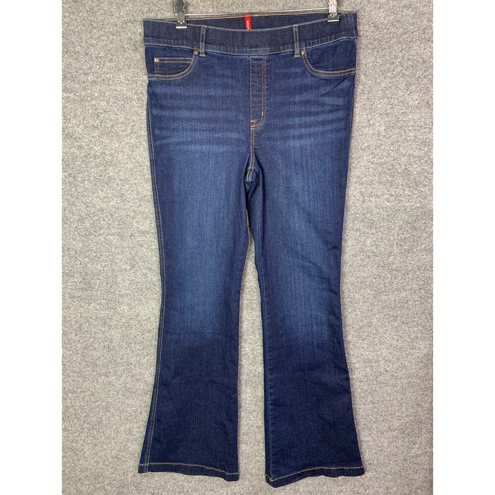 Spanx‎ Jeans Womens Plus XL Blue High Rise Flared Tummy Shaping Flare
